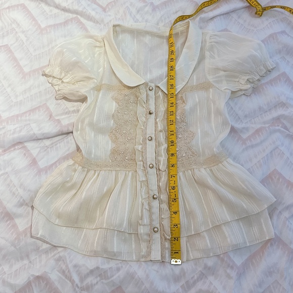 Axes Femme | Cream Blouse - Picture 4 of 5